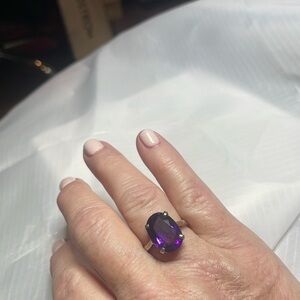 Silver and amethyst ring size 8.25🪻